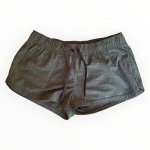 Prana Size S Mariya Gray Back Zip Pocket Elastic Drawstring Shorts Active Hiking
